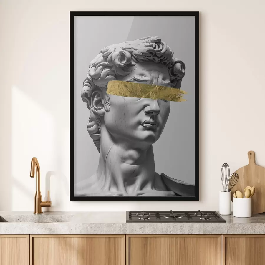 carta da parati Una scultura moderna di David con gli occhi chiusi nr. f26129