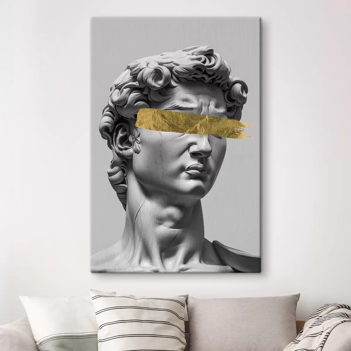 carta da parati Una scultura moderna di David con gli occhi chiusi nr. s26129