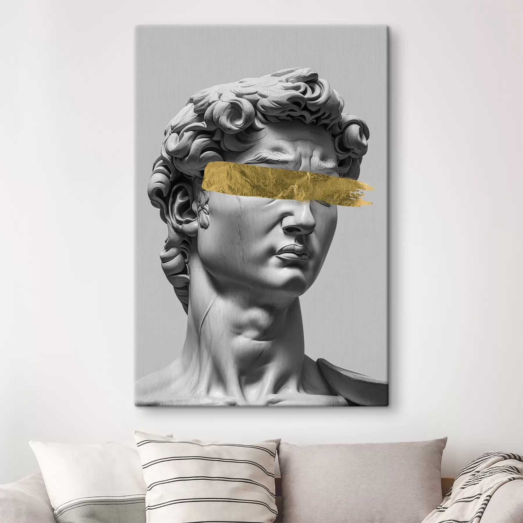 carta da parati Una scultura moderna di David con gli occhi chiusi nr. s26129