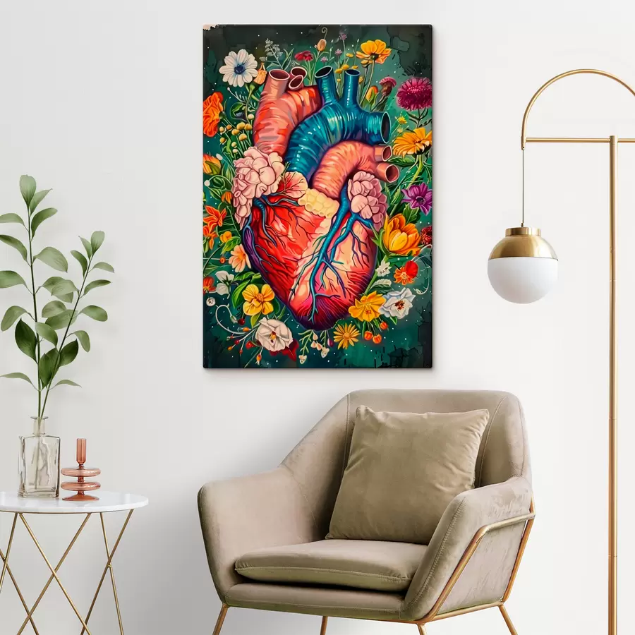 carta da parati Cuore tra i fiori nr. s39315