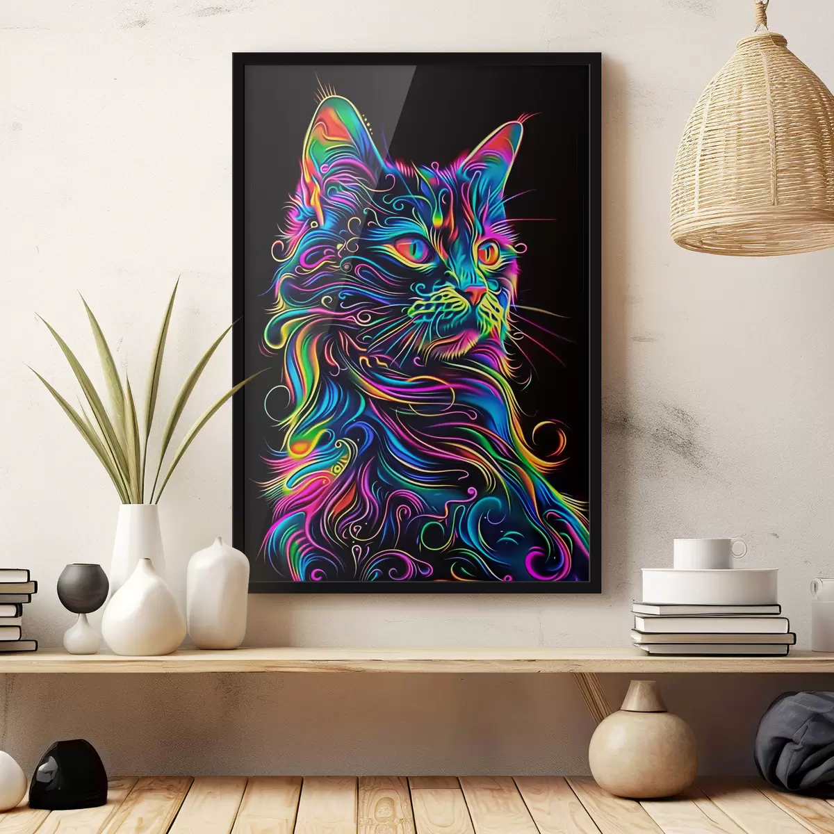 Poster Gatto multicolore f39311
