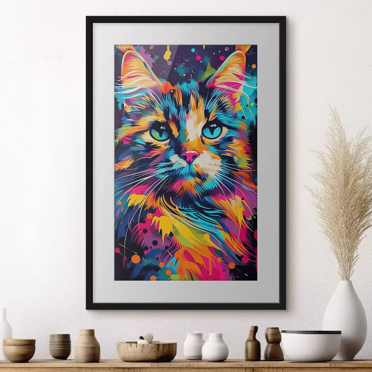 Poster Gatto a colori f39314