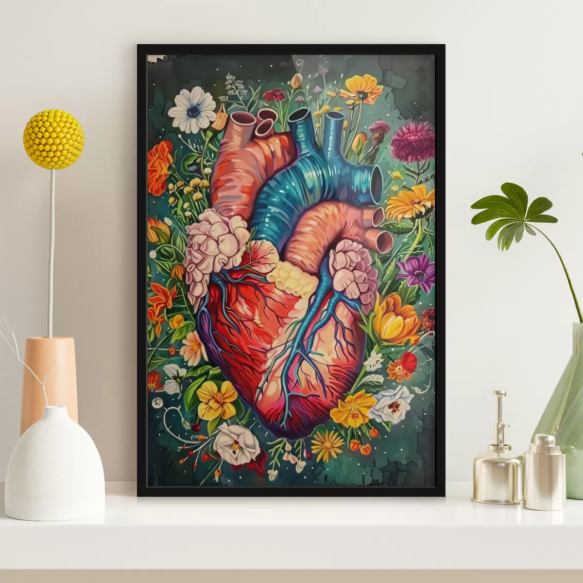 Poster Cuore tra i fiori f39315