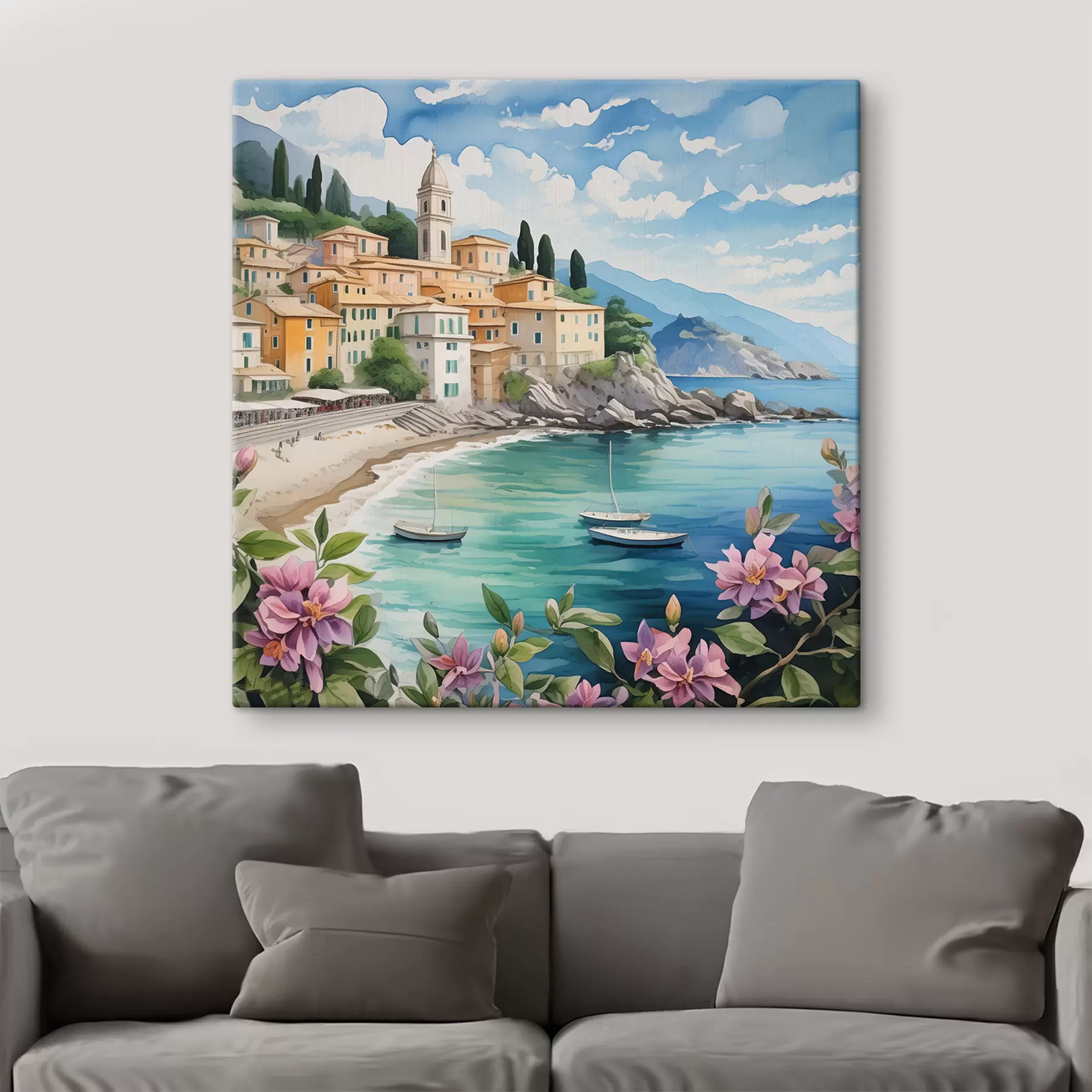 carta da parati una città sul mare in estate nr. s39299