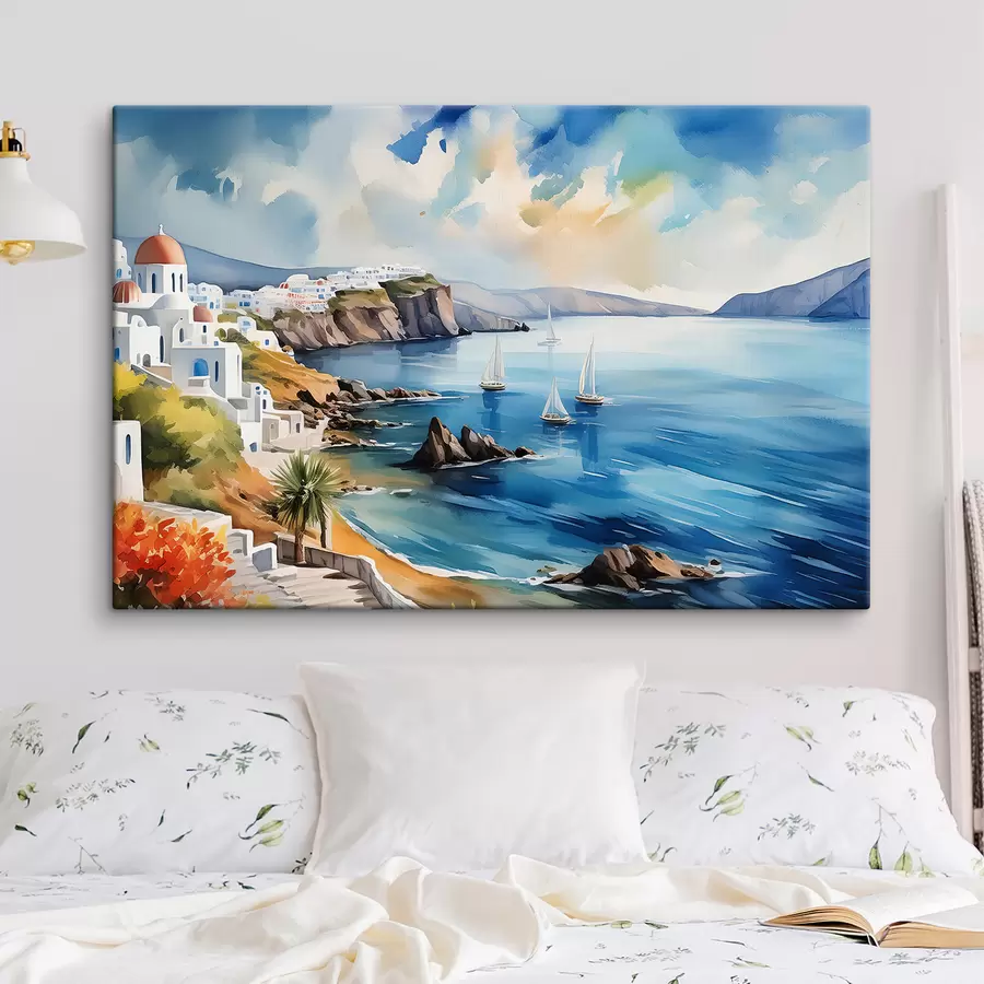 carta da parati Veduta della città di Santorini nr. s39304