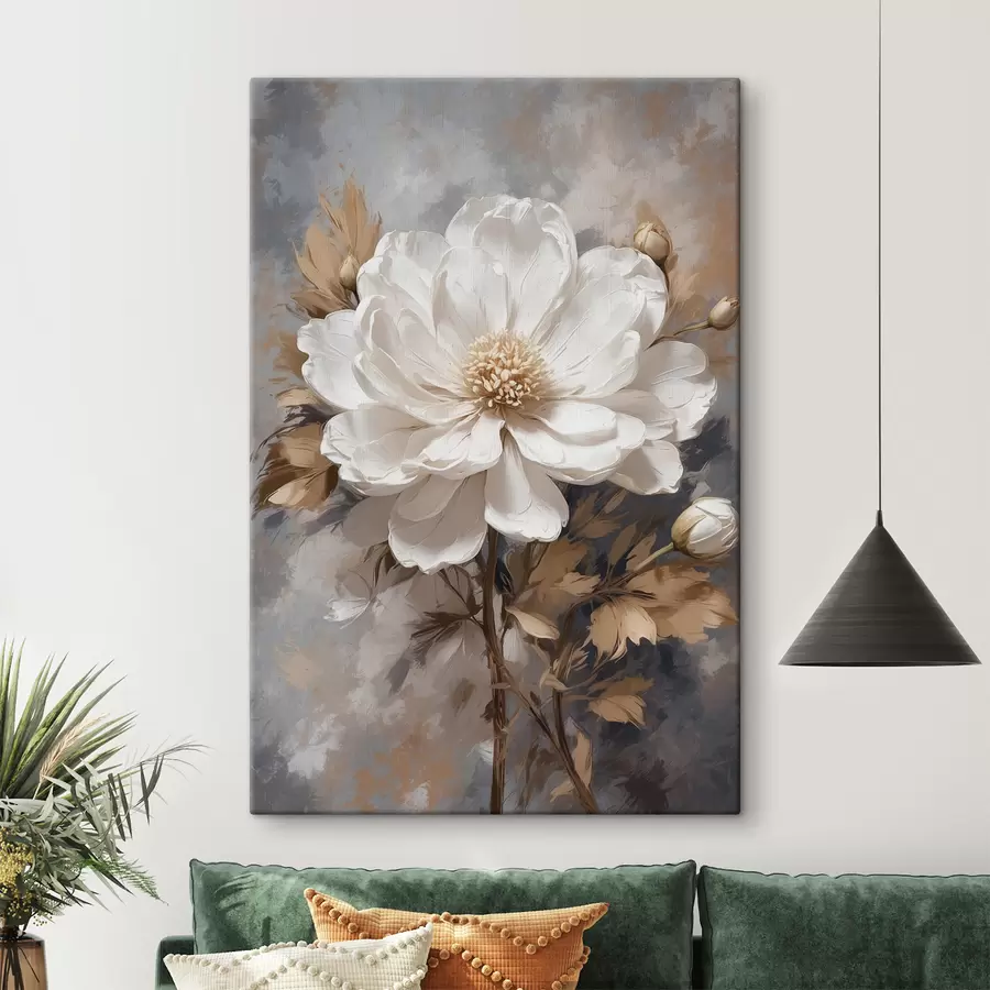 carta da parati Fiore bianco con stelo nr. s39166