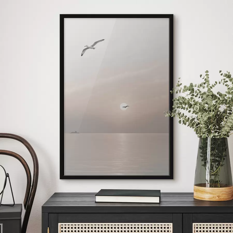 carta da parati Gabbiani che volano sul mare nr. f39152