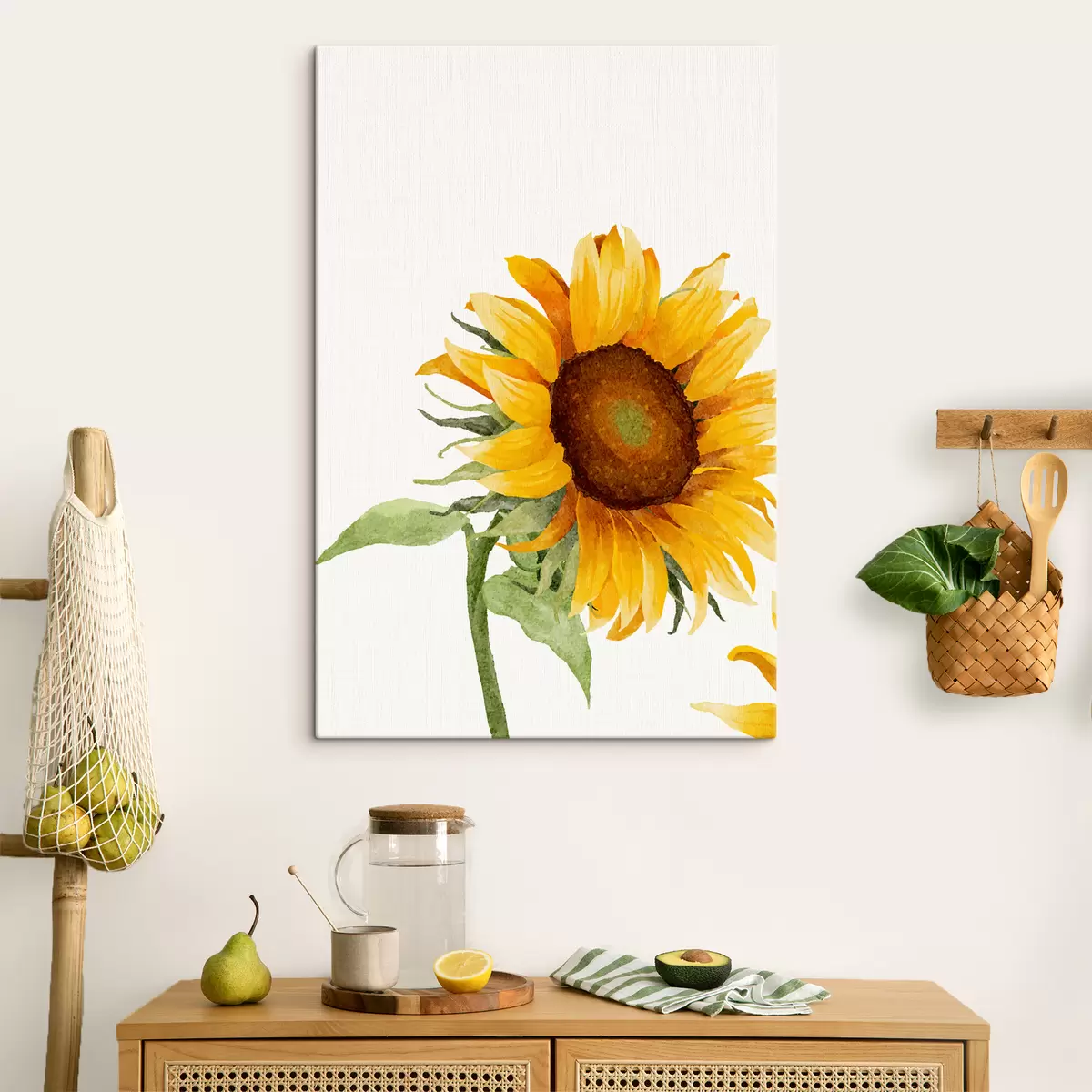 carta da parati Girasole acquerello colorato nr. s39343