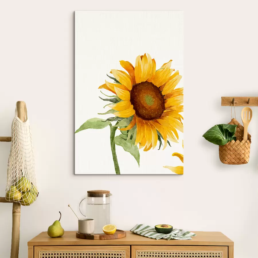 carta da parati Girasole acquerello colorato nr. s39343