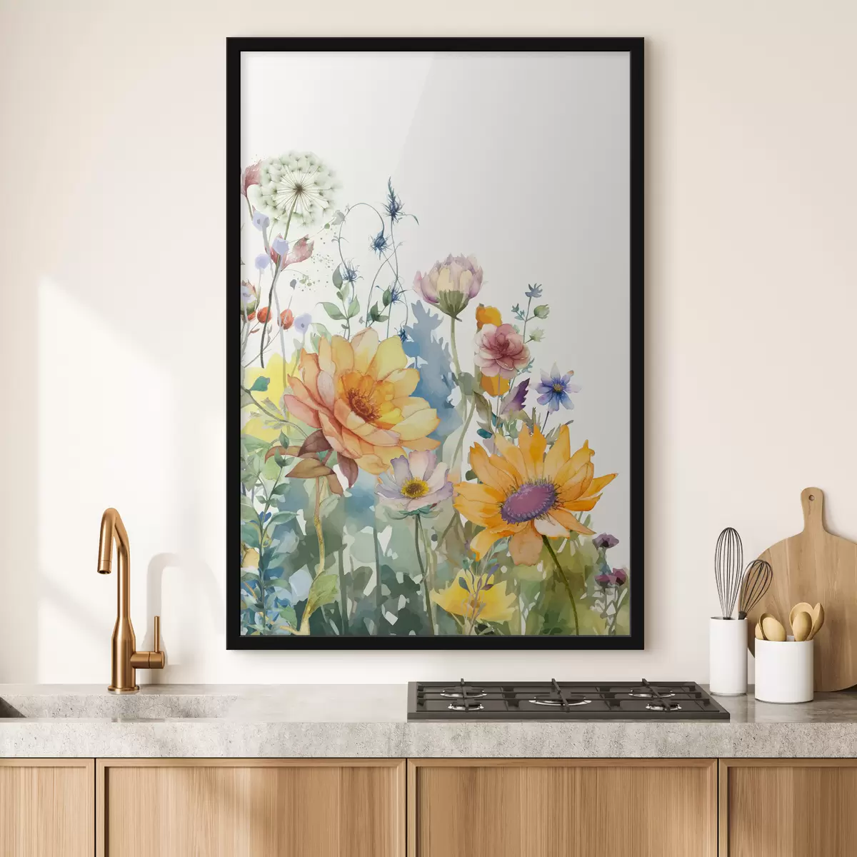 Poster Fiori di campo acquerelli estivi f39340