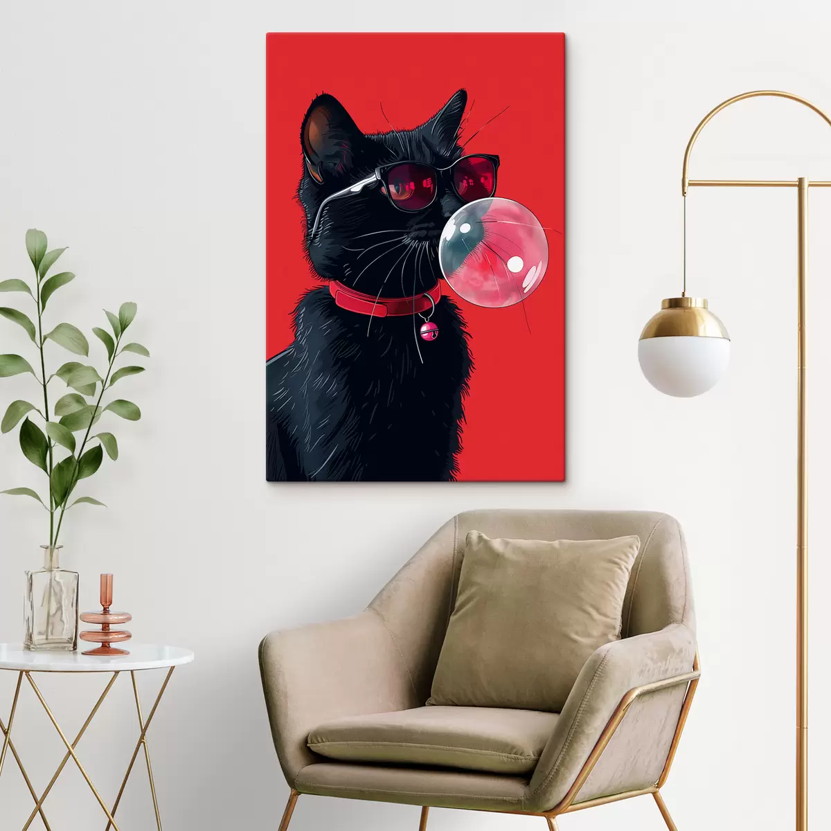 carta da parati Simpatico gatto nero nr. s39223