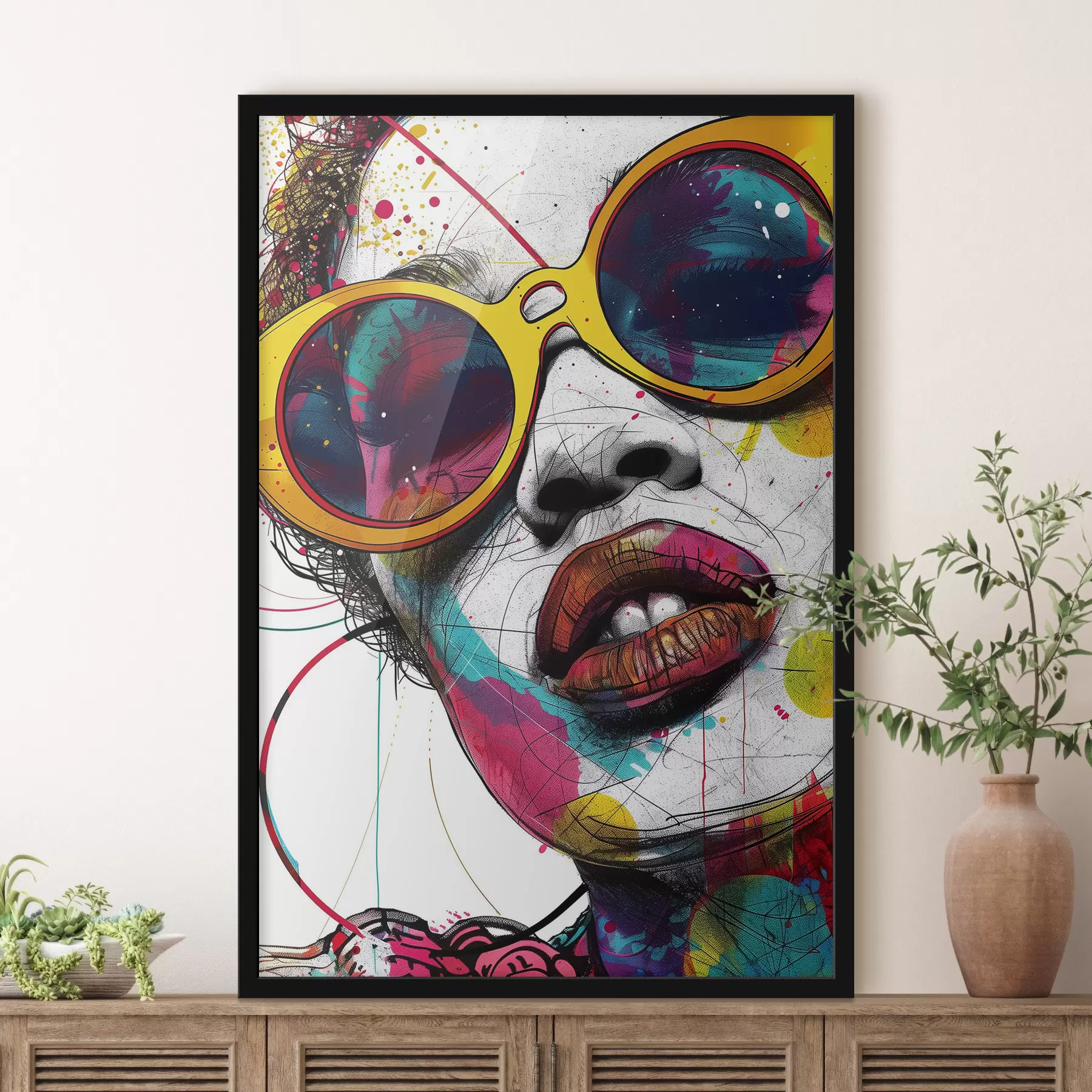 carta da parati Immagine luminosa di una ragazza in stile pop art nr. f39203