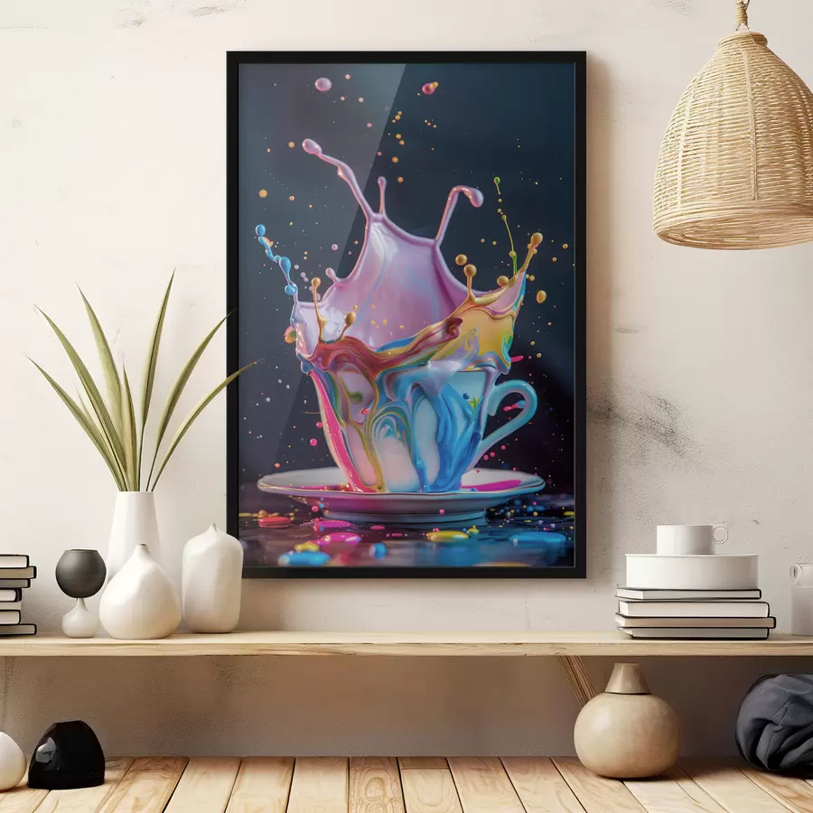 carta da parati Spruzzi luminosi in una tazza nr. f39218