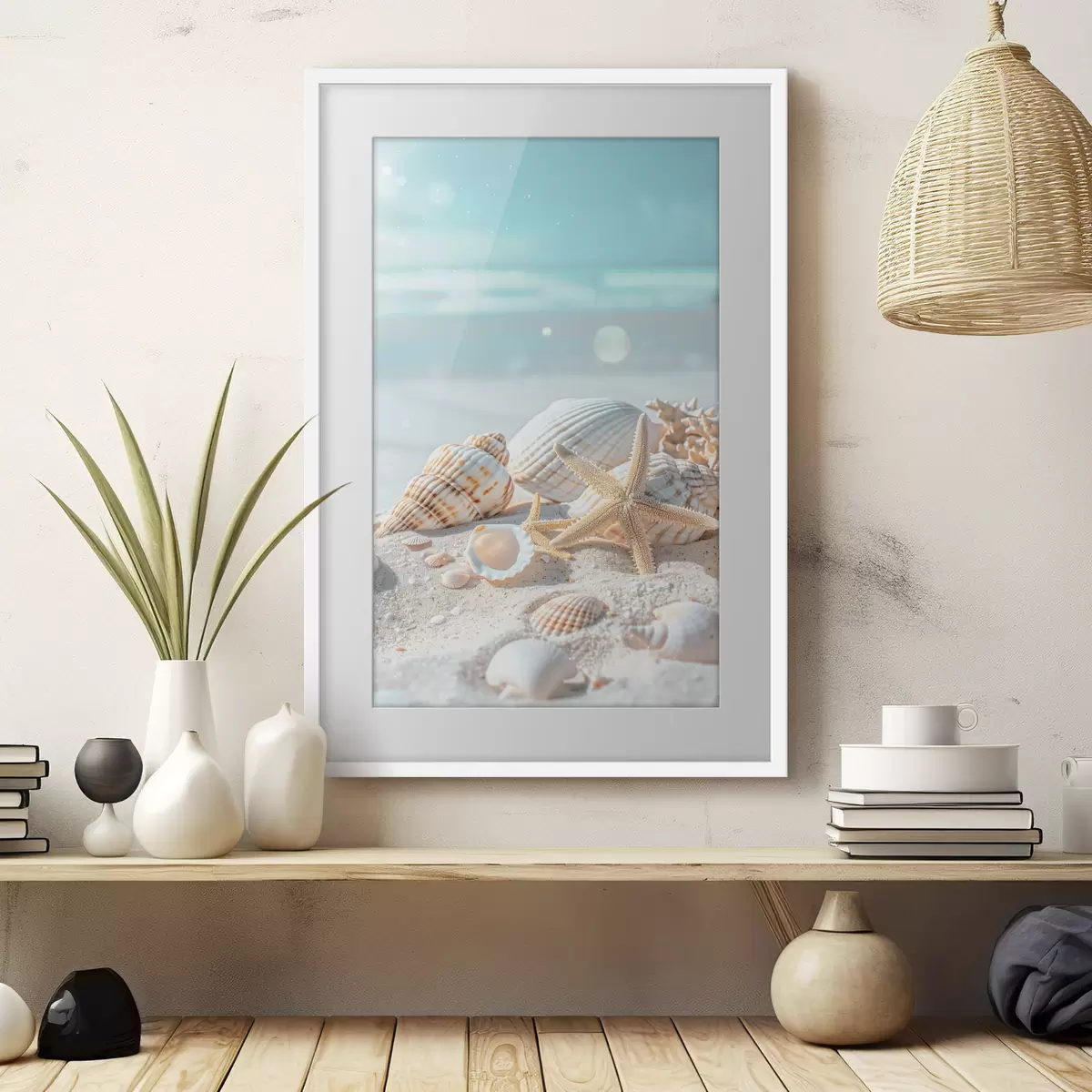 Poster Conchiglie sulla sabbia f39221