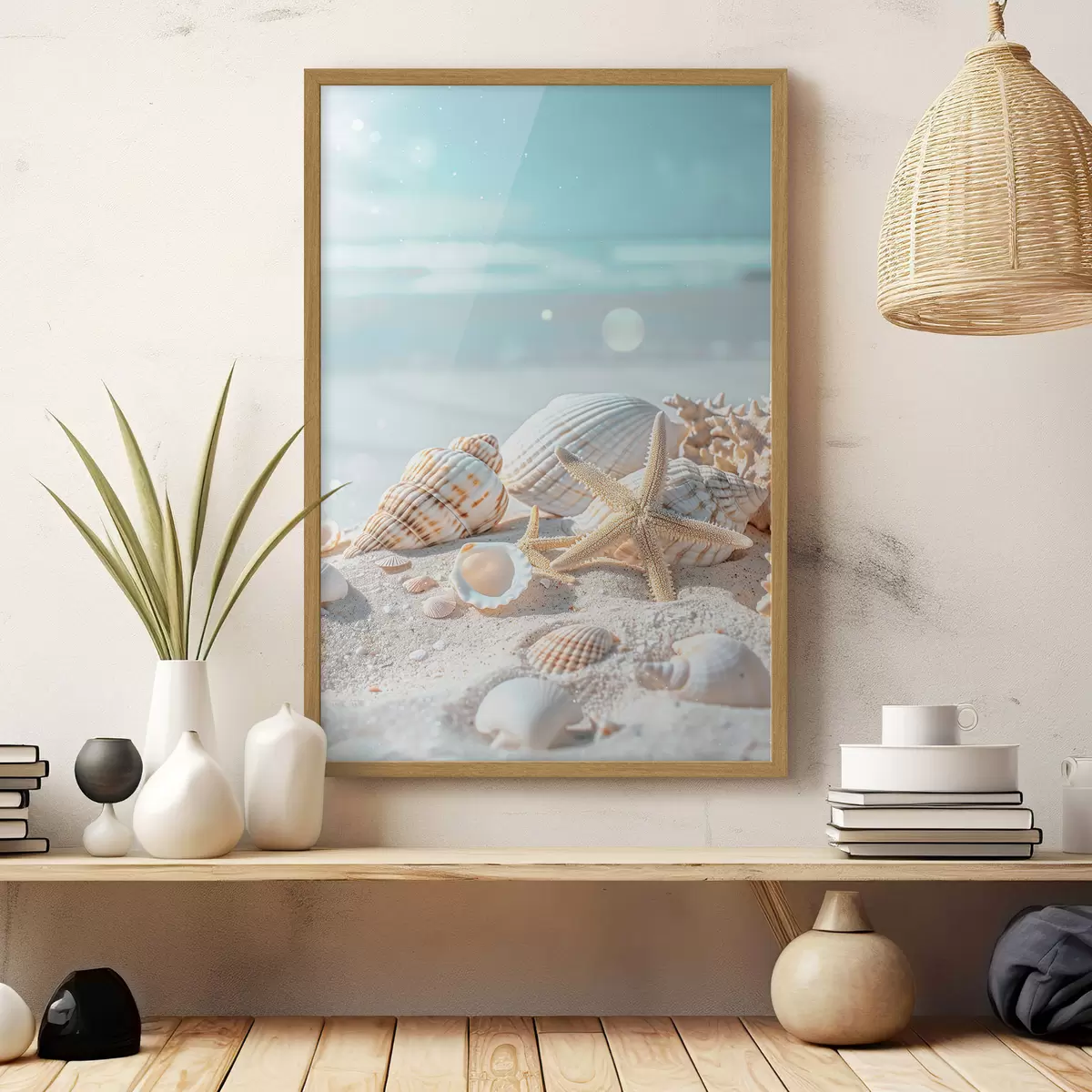 Poster Conchiglie sulla sabbia f39221