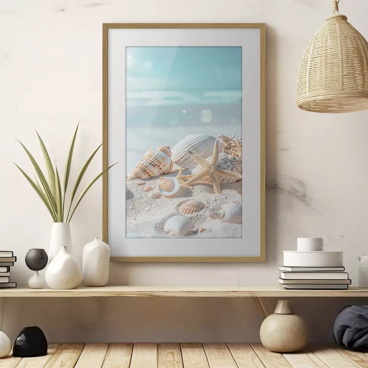 Poster Conchiglie sulla sabbia f39221