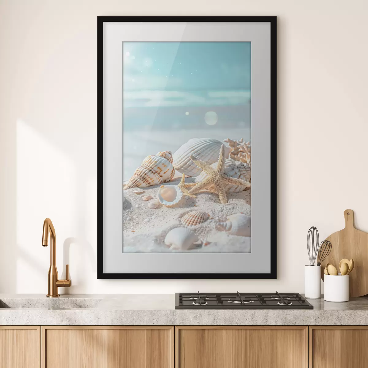 Poster Conchiglie sulla sabbia f39221
