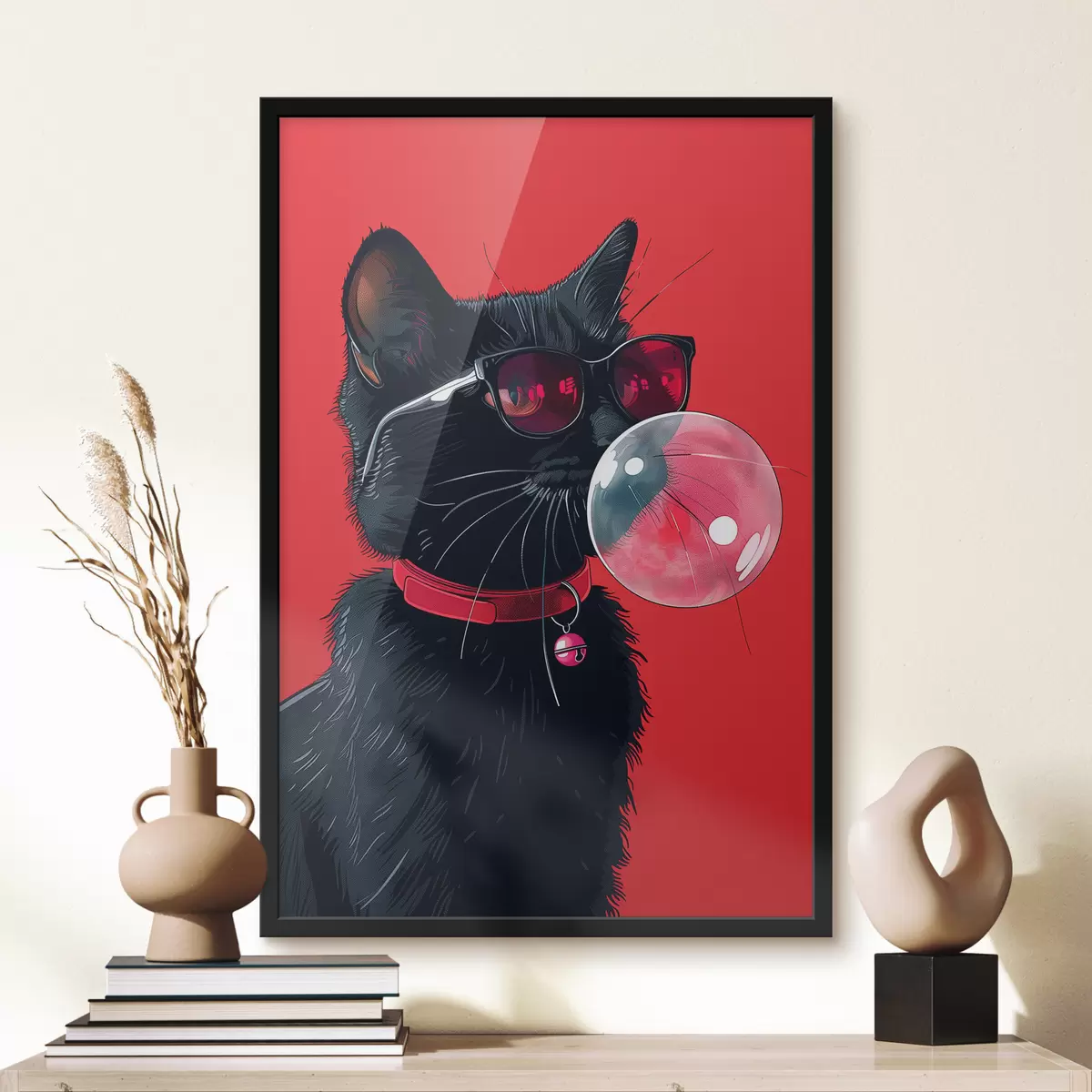 Poster Simpatico gatto nero f39223