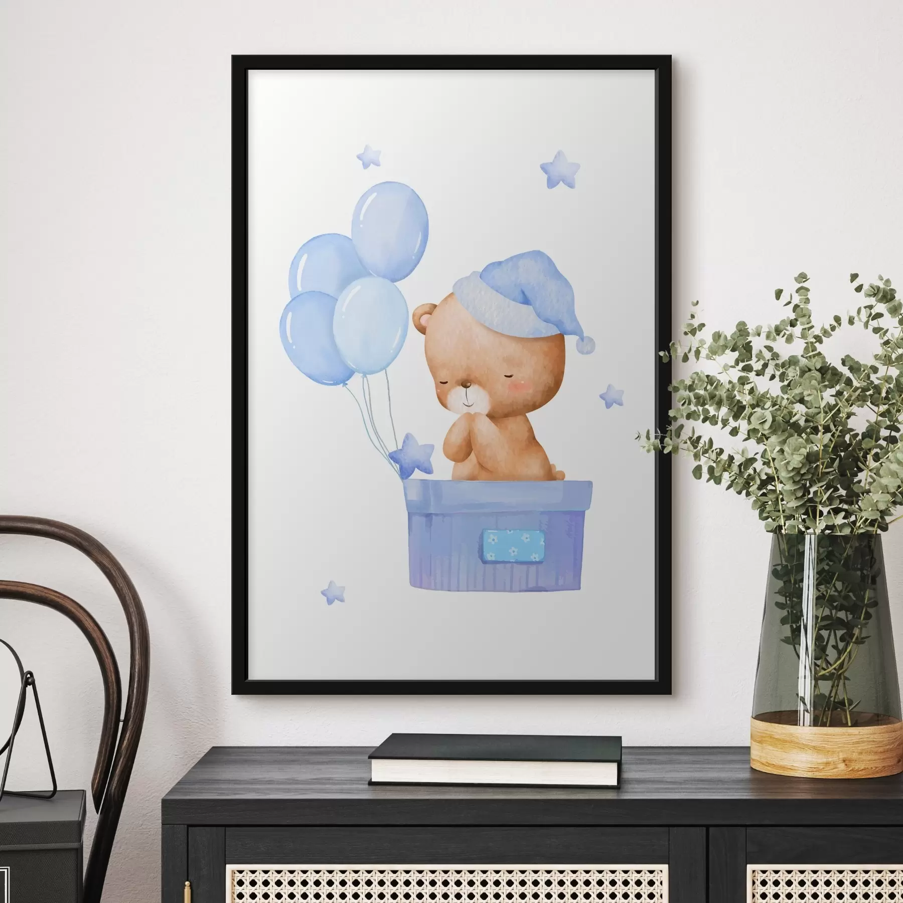 carta da parati Adorabile orso con palloncini gioiosi nr. f37918v1