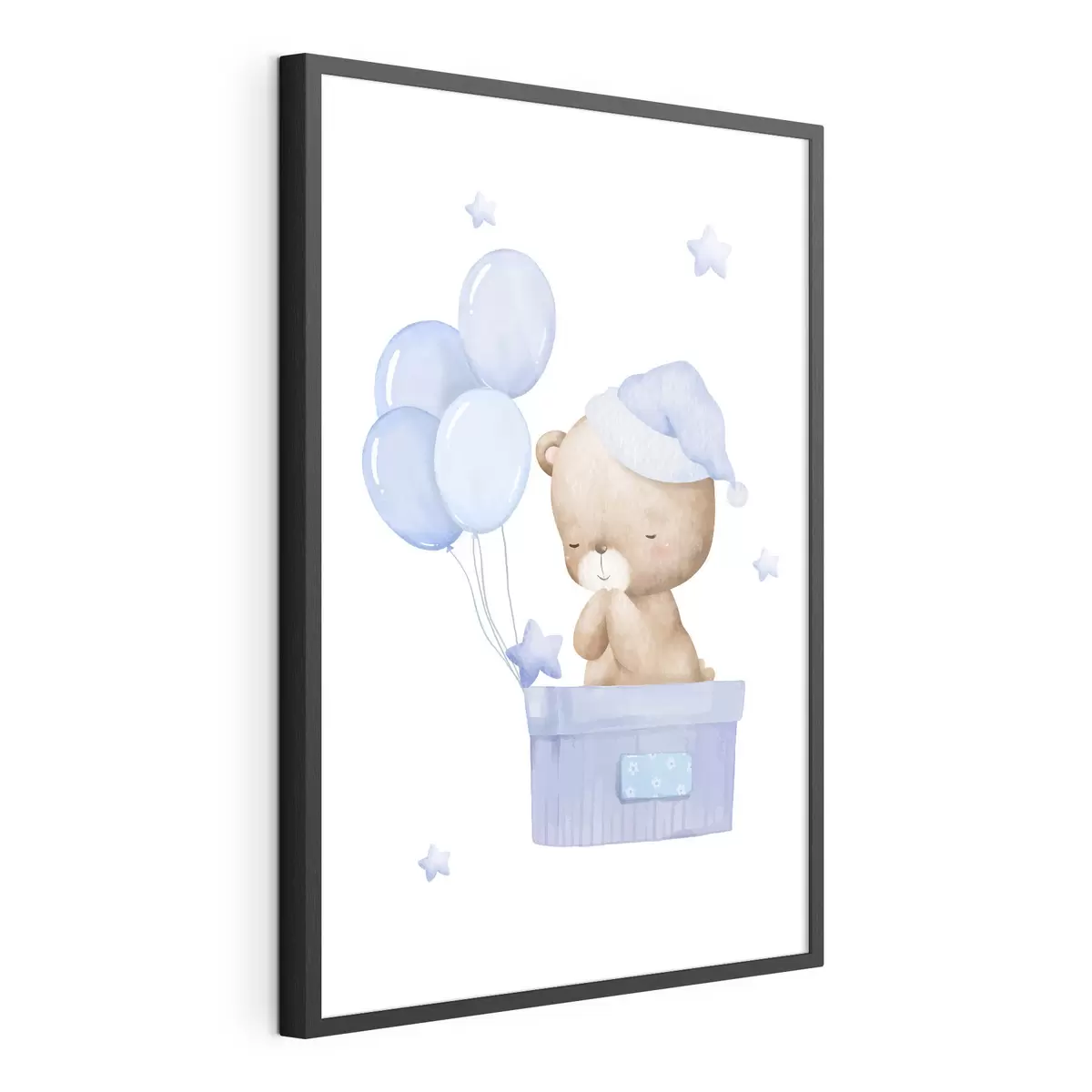 Poster Adorabile orso con palloncini gioiosi f37918v1