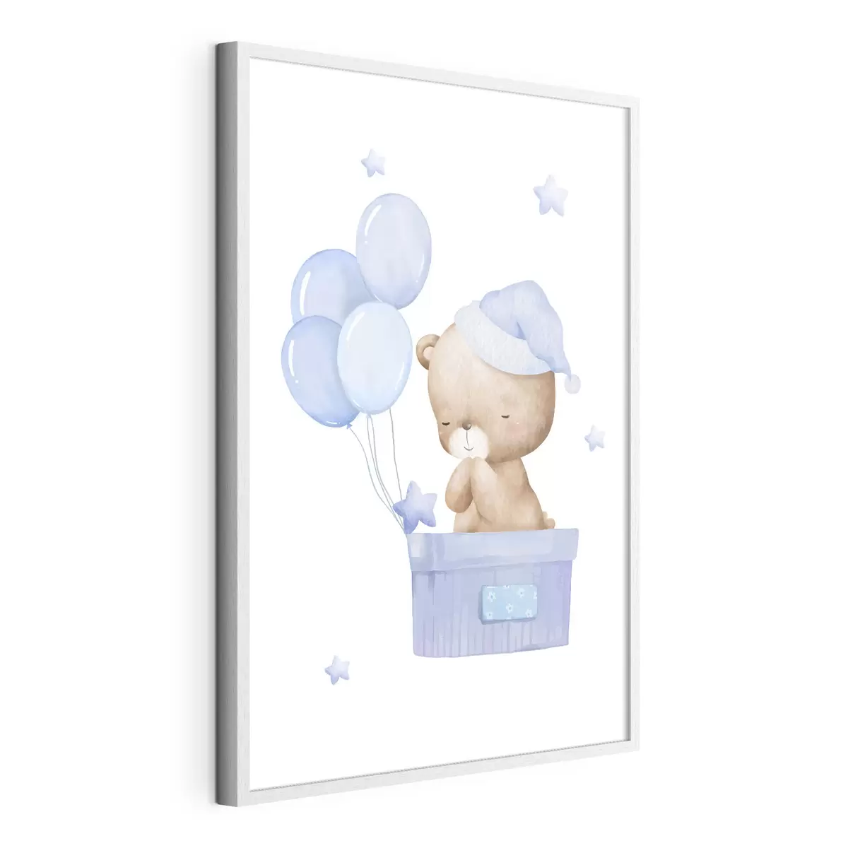 Poster Adorabile orso con palloncini gioiosi f37918v1