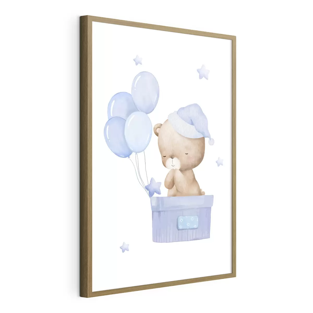 Poster Adorabile orso con palloncini gioiosi f37918v1