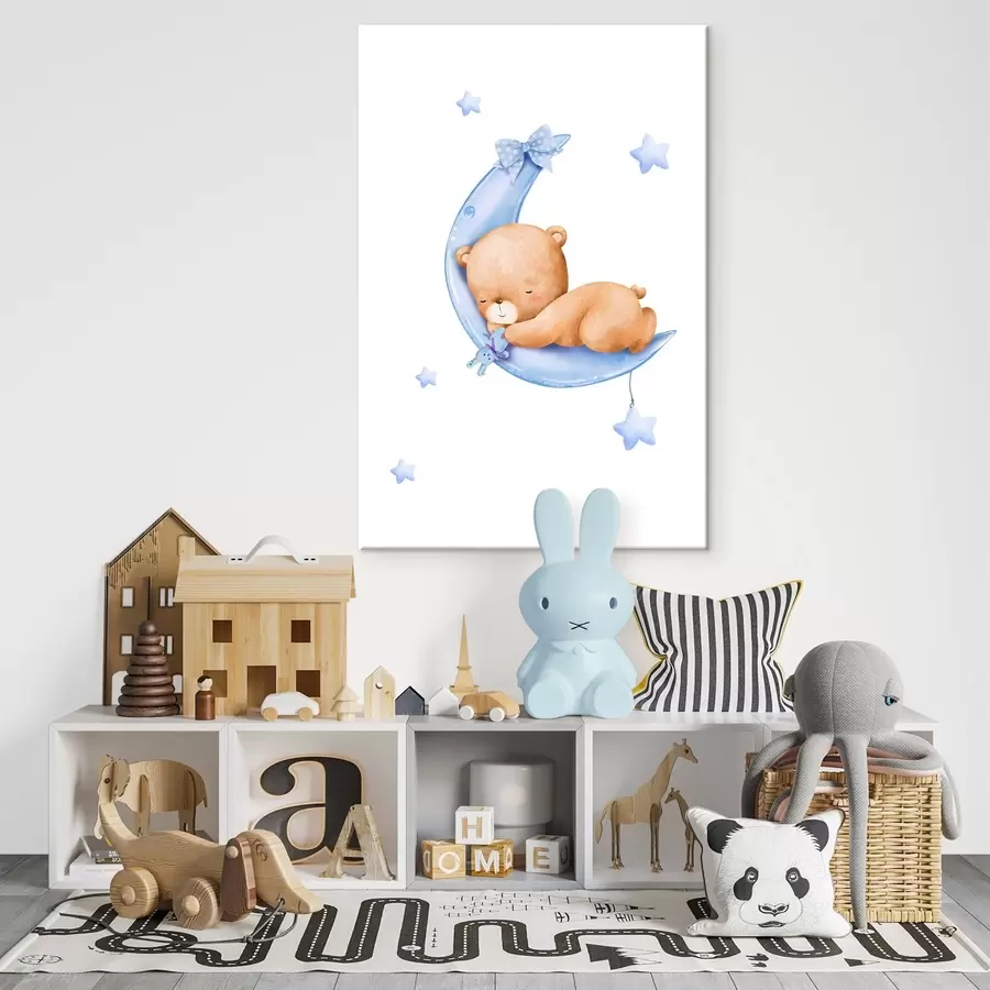 carta da parati Orso addormentato in un sogno di luna nr. s37917v1