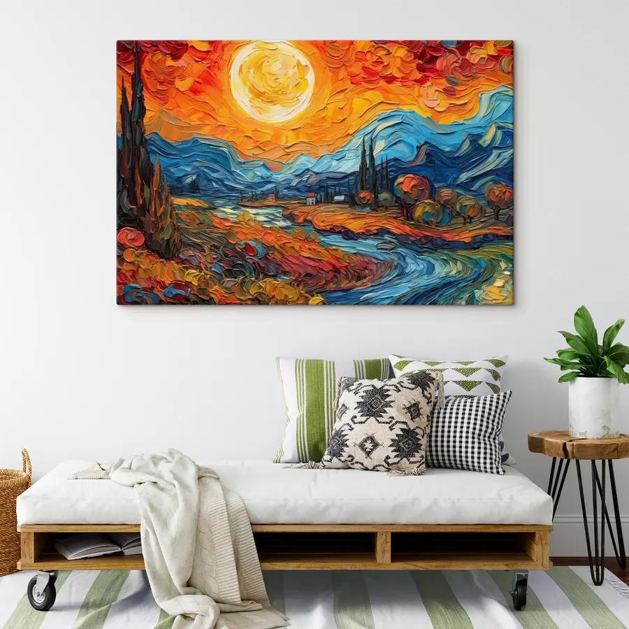 carta da parati Un paesaggio vibrante sotto un sole splendente nr. s38057