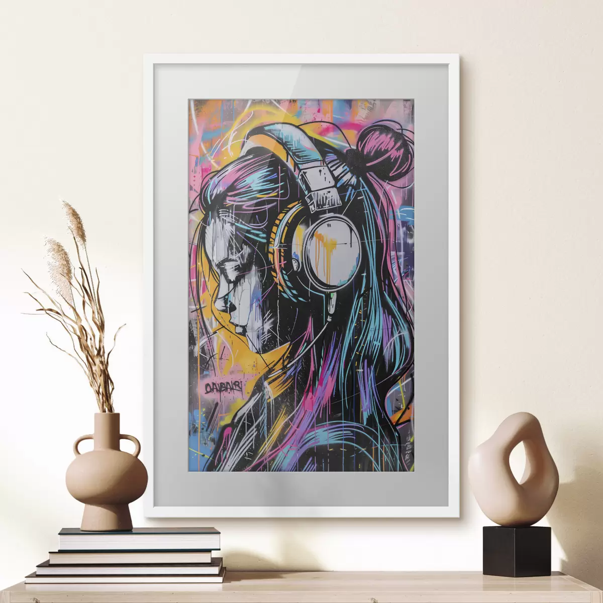 Poster Immersa nella musica f39443