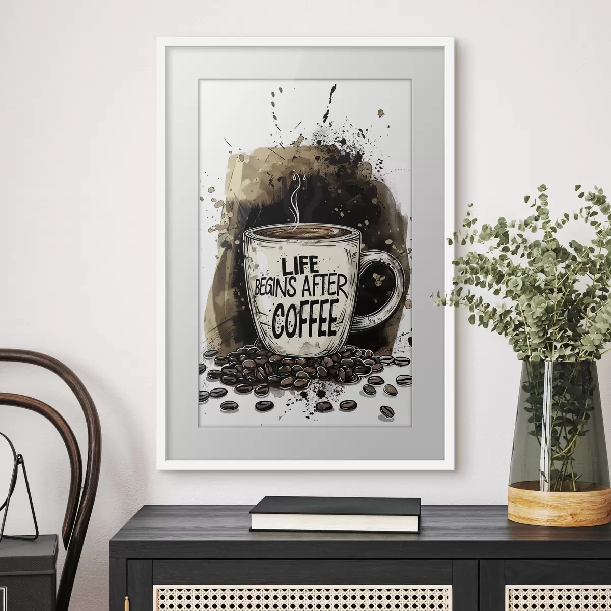 Poster Tazza da caffè con iscrizione f39445