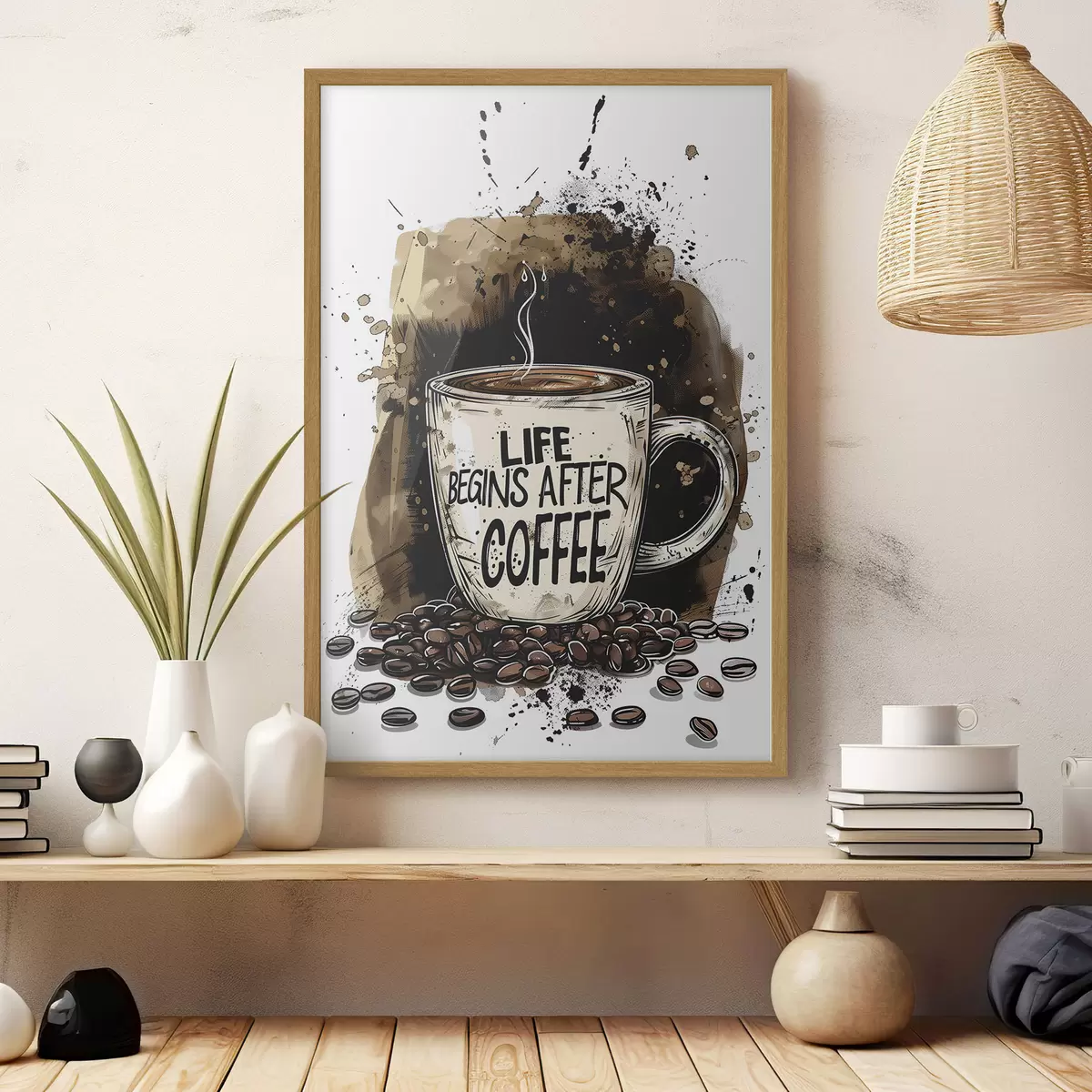 Poster Tazza da caffè con iscrizione f39445