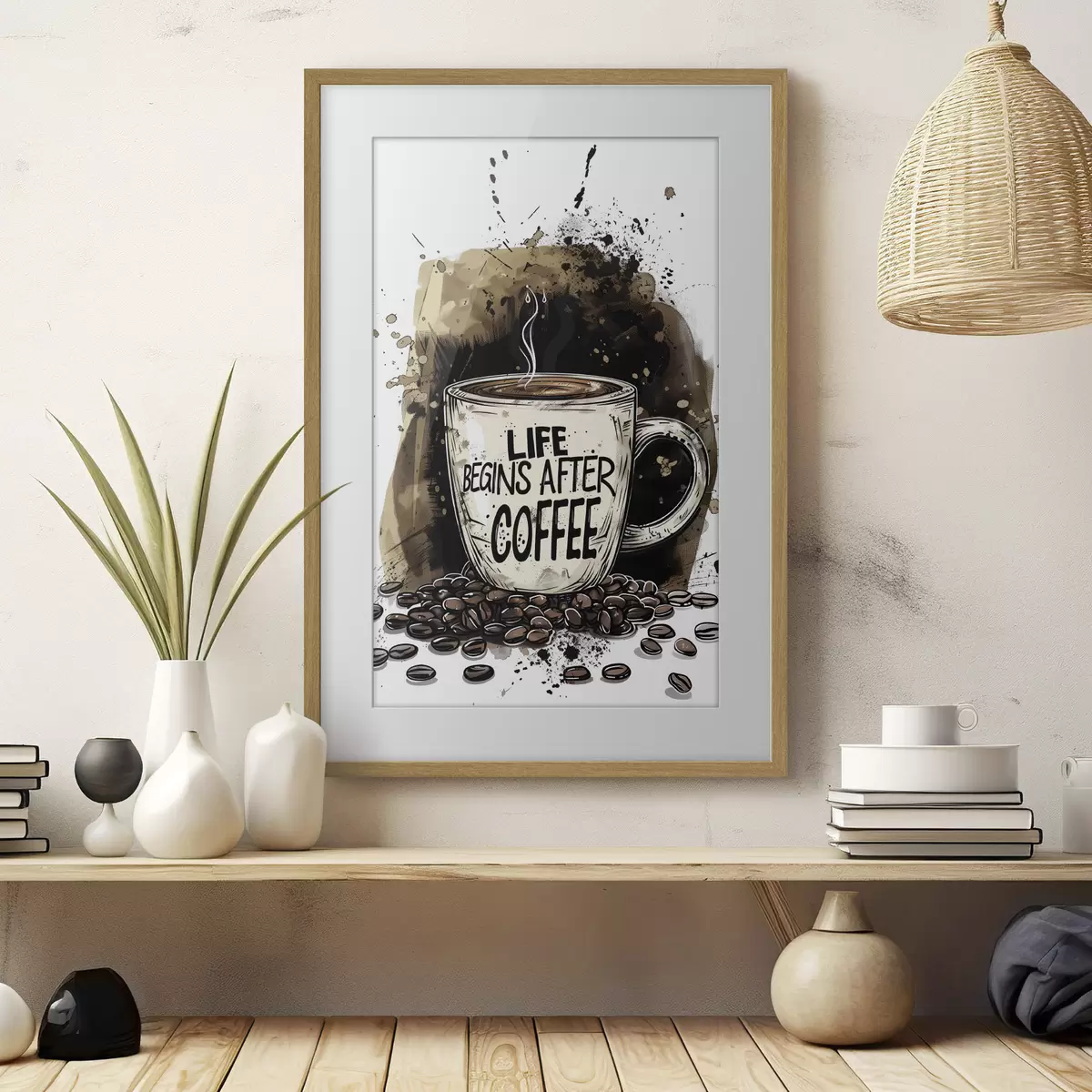Poster Tazza da caffè con iscrizione f39445