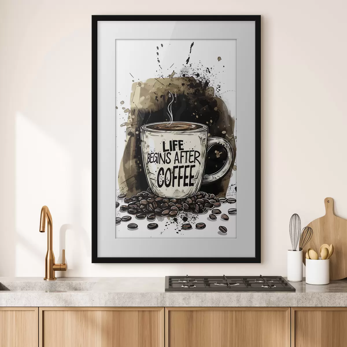 Poster Tazza da caffè con iscrizione f39445