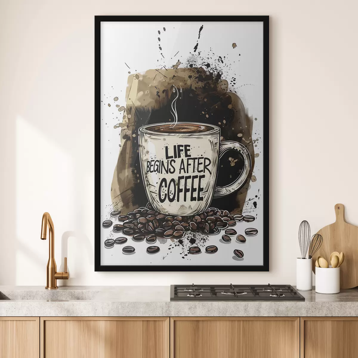 Poster Tazza da caffè con iscrizione f39445