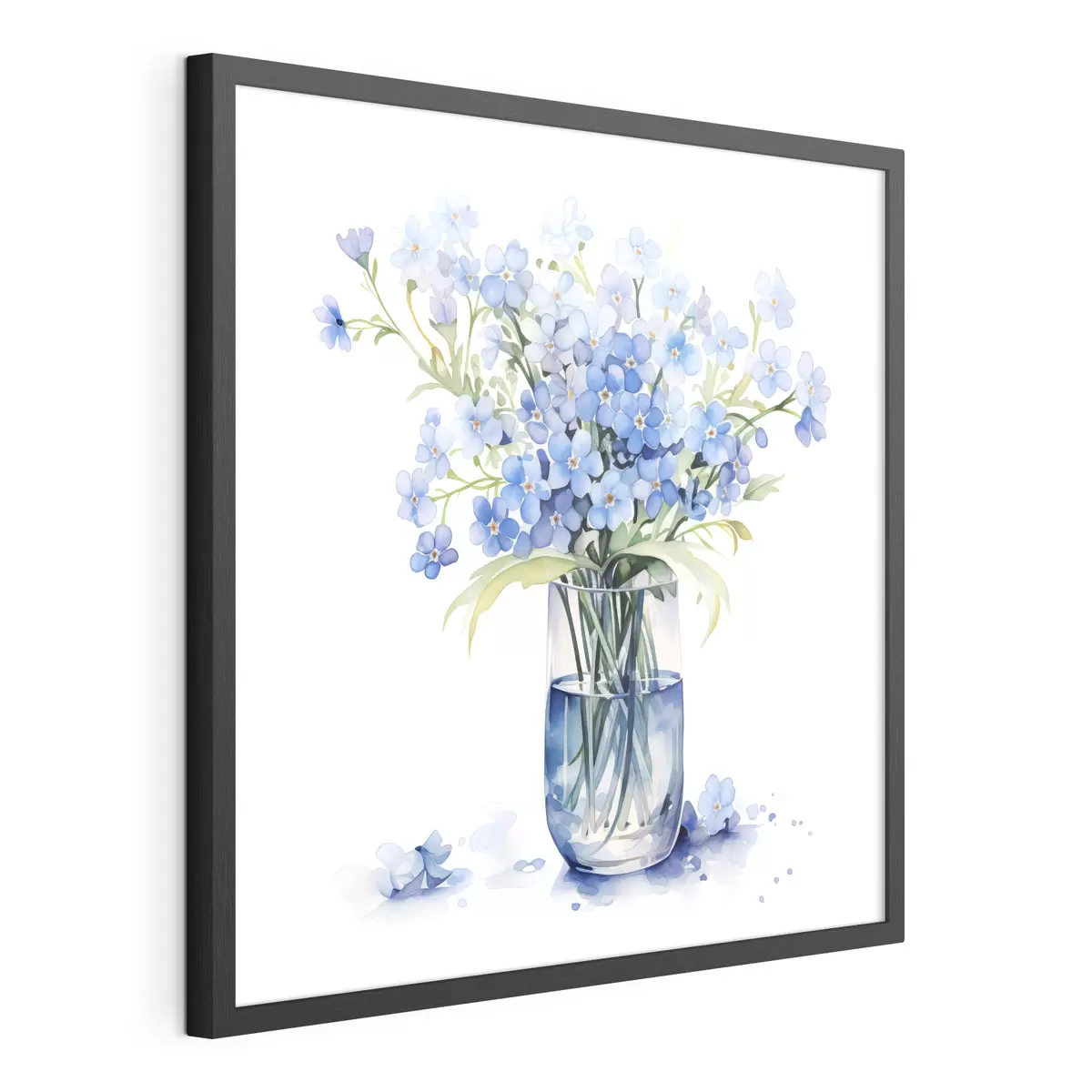 Poster Bouquet blu di auguri f39564
