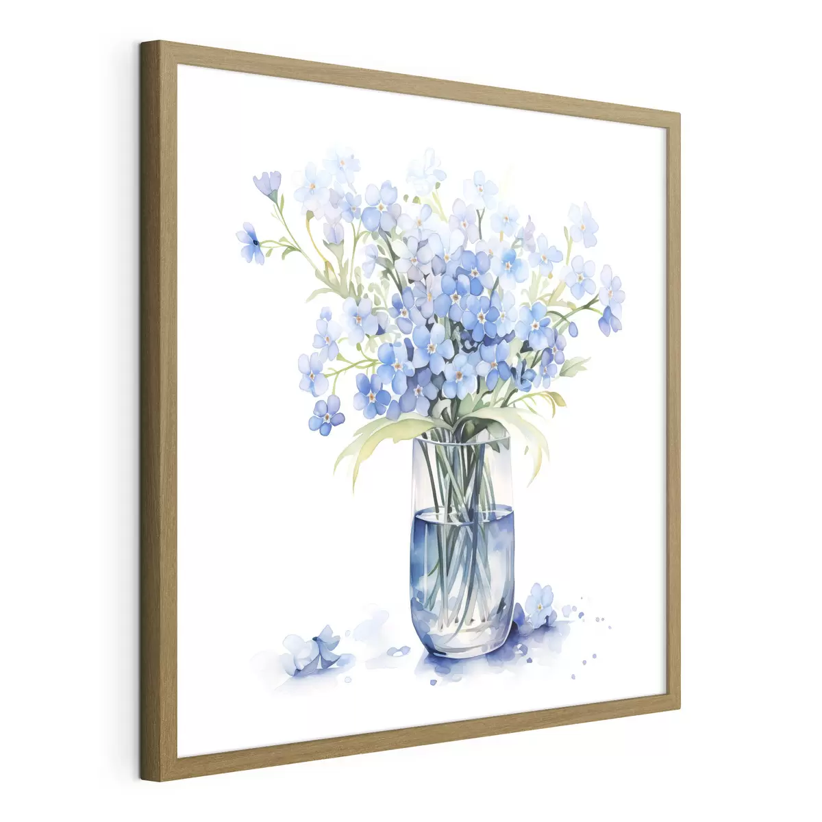 Poster Bouquet blu di auguri f39564