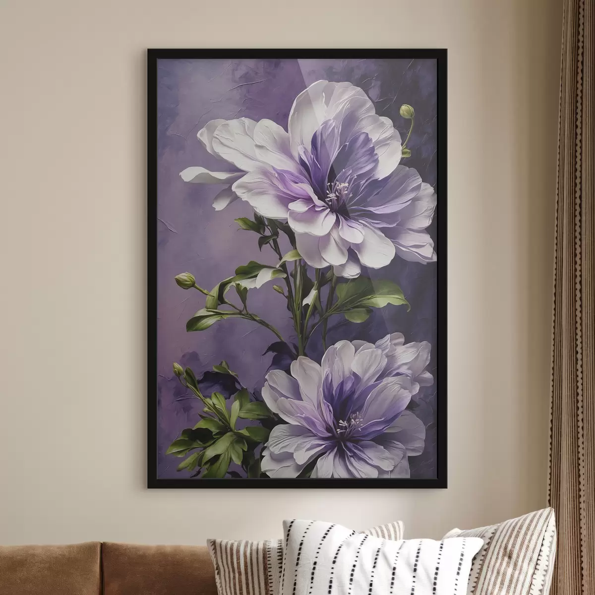 Poster Fiori viola su sfondo viola f39368