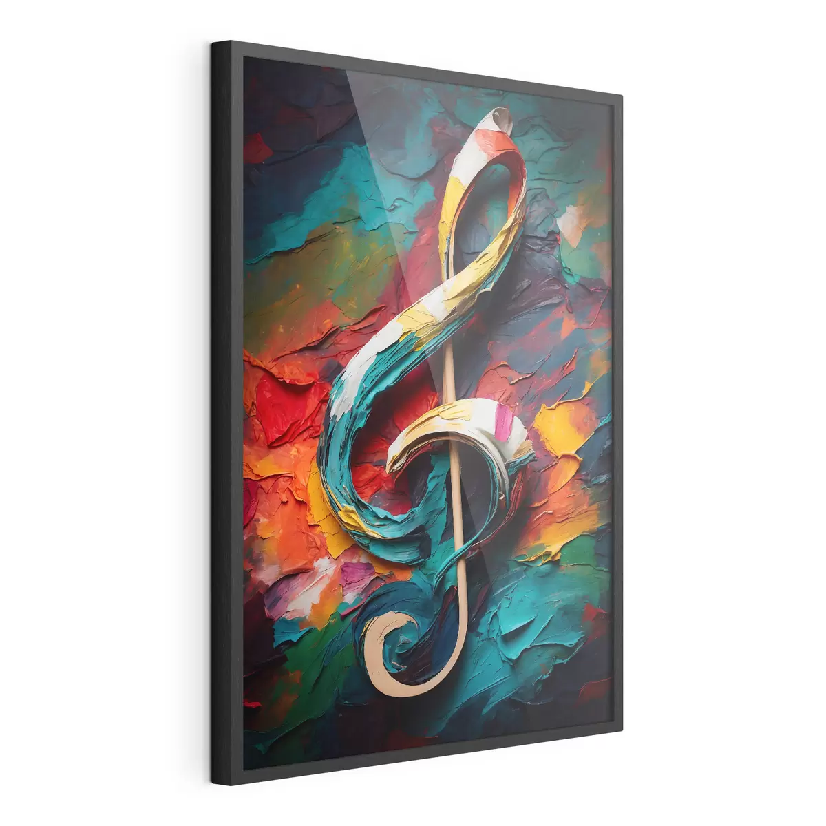 Poster Nota sul fondo astratto dell'olio f39373
