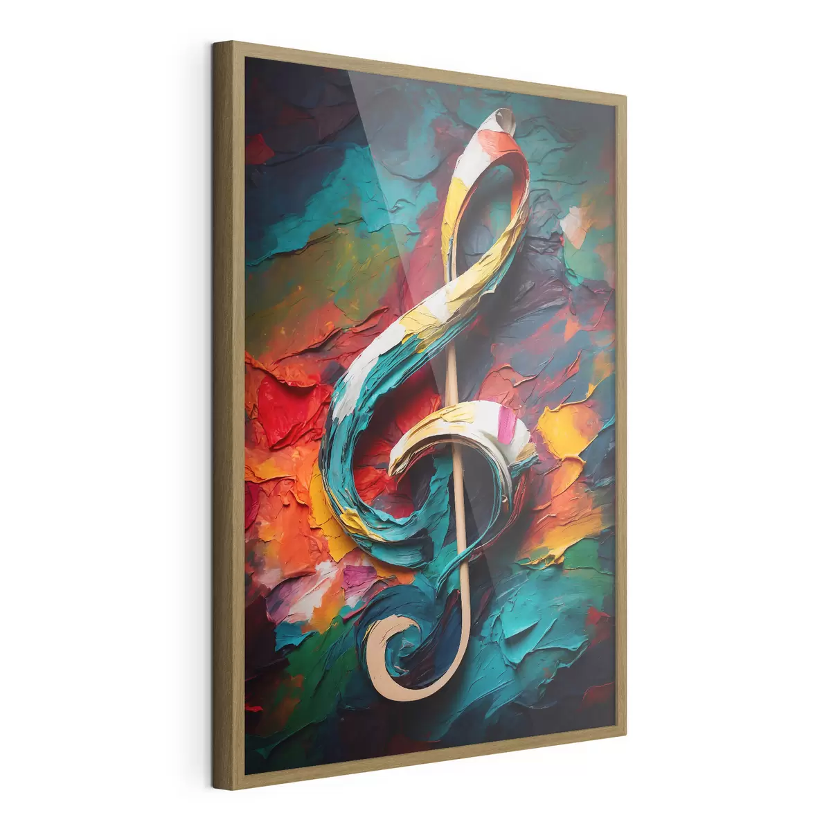 Poster Nota sul fondo astratto dell'olio f39373