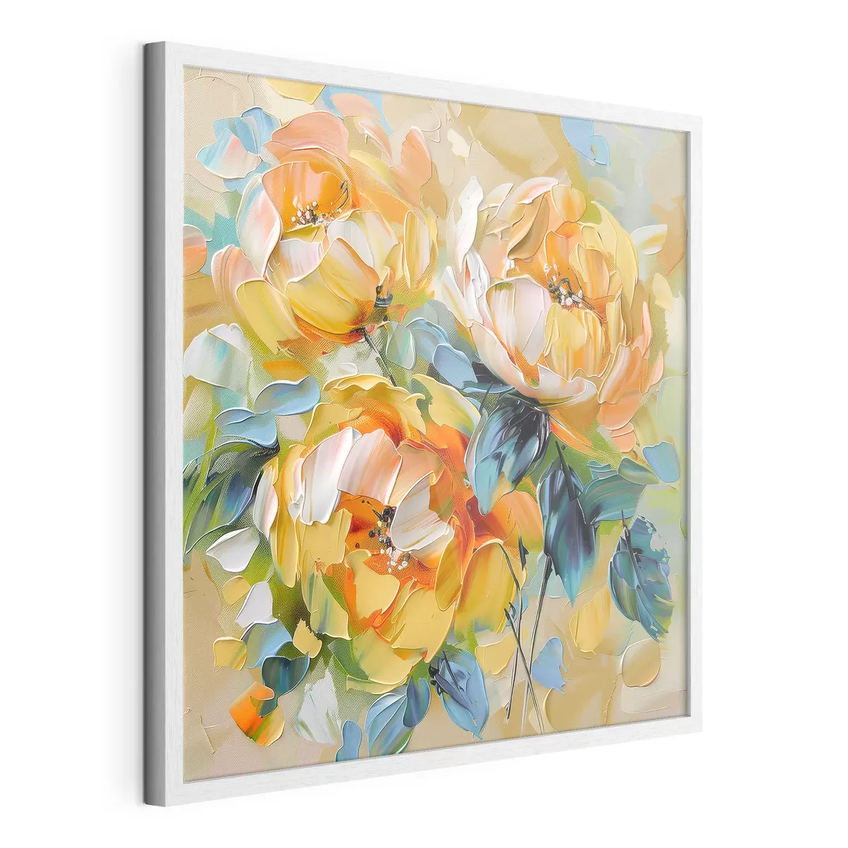 Poster Fioriture vivaci con trame ricche in una composizione astratta colorata f39460