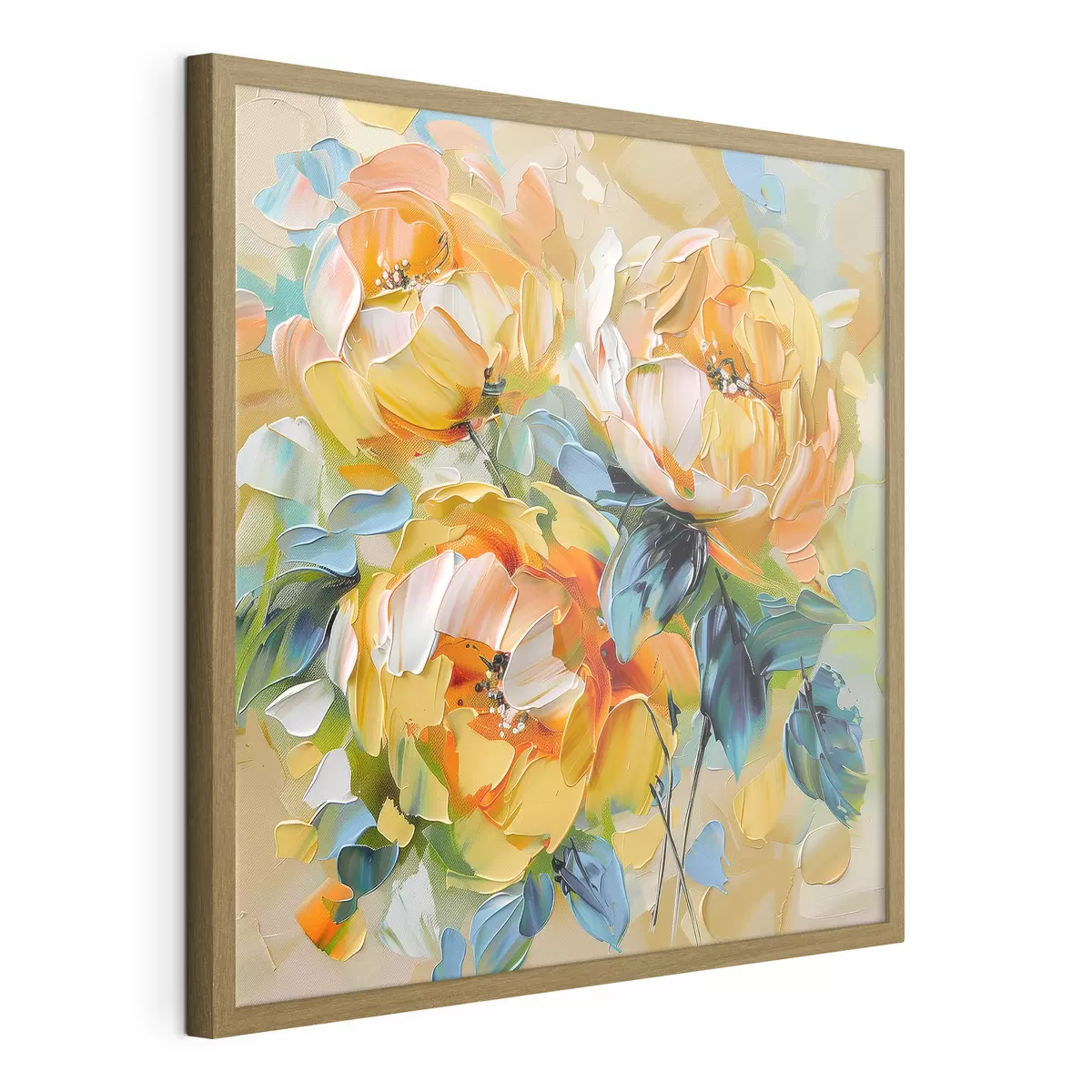 Poster Fioriture vivaci con trame ricche in una composizione astratta colorata f39460