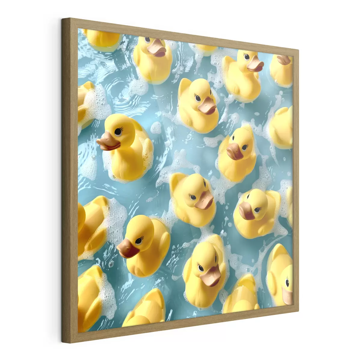 Poster Anatre di gomma realistiche che galleggiano nell'acqua f39469