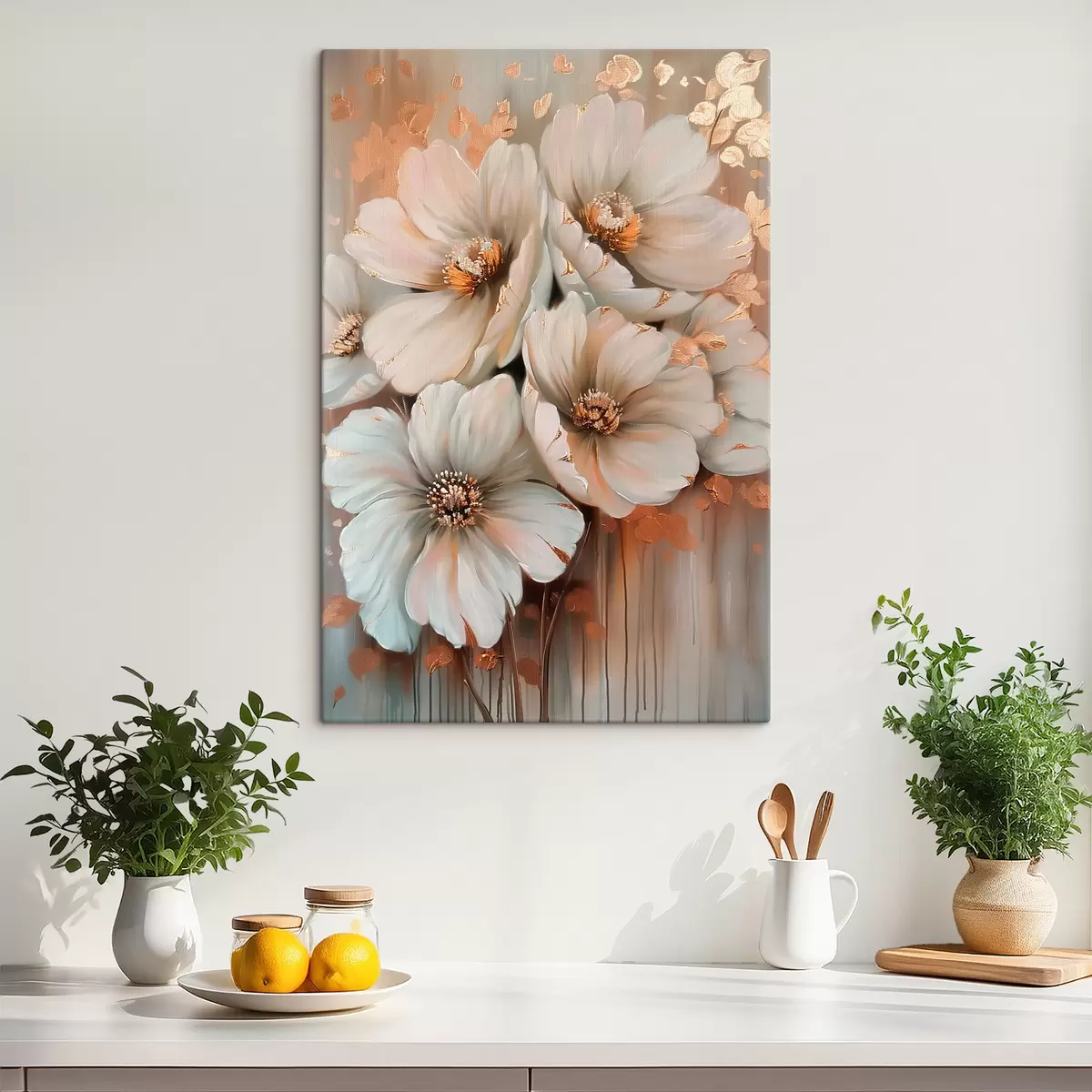 carta da parati fiori bianchi nr. s39551