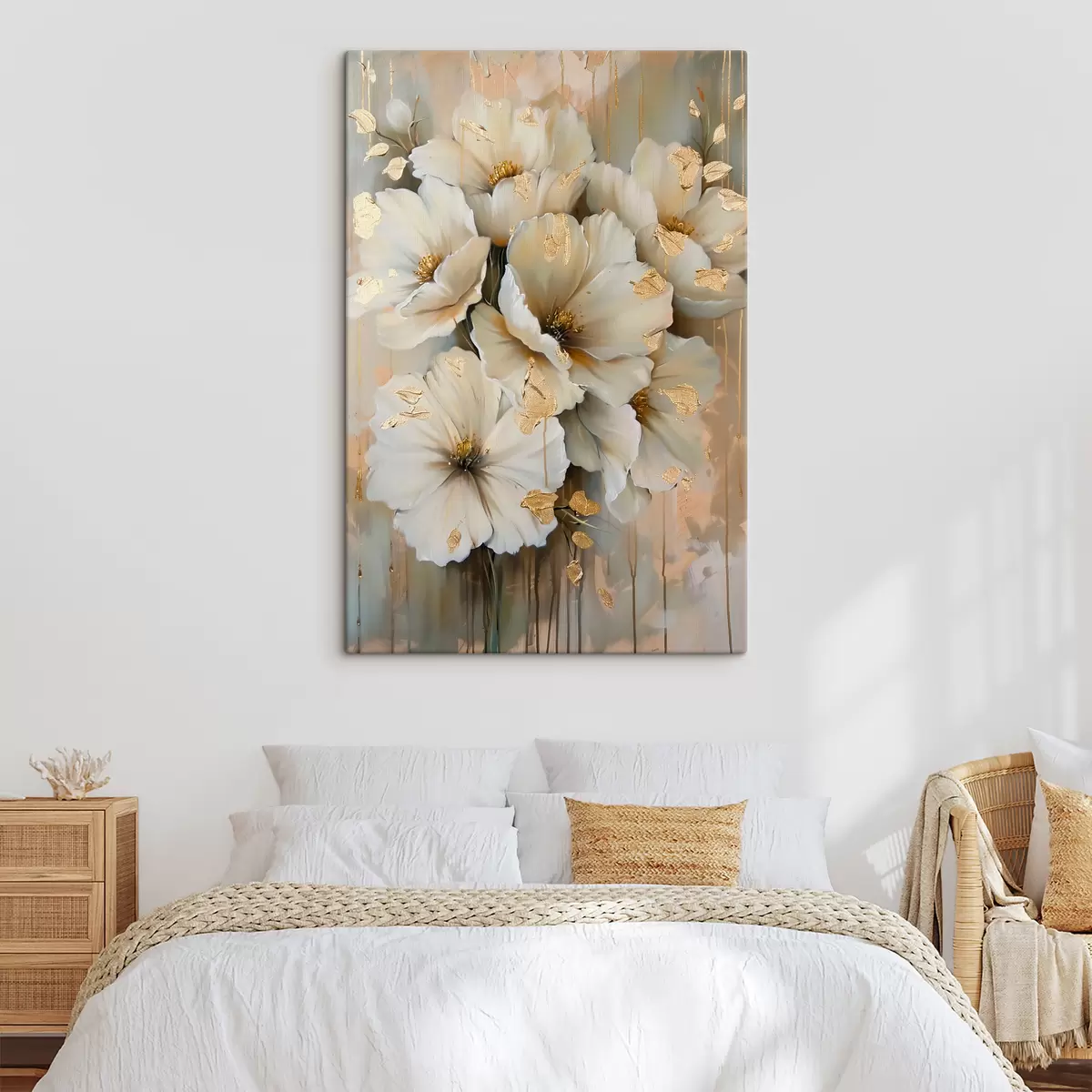 carta da parati fiori bianchi nr. s39555