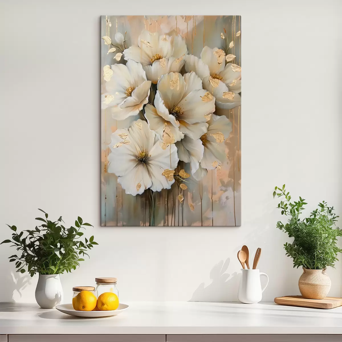 carta da parati fiori bianchi nr. s39555