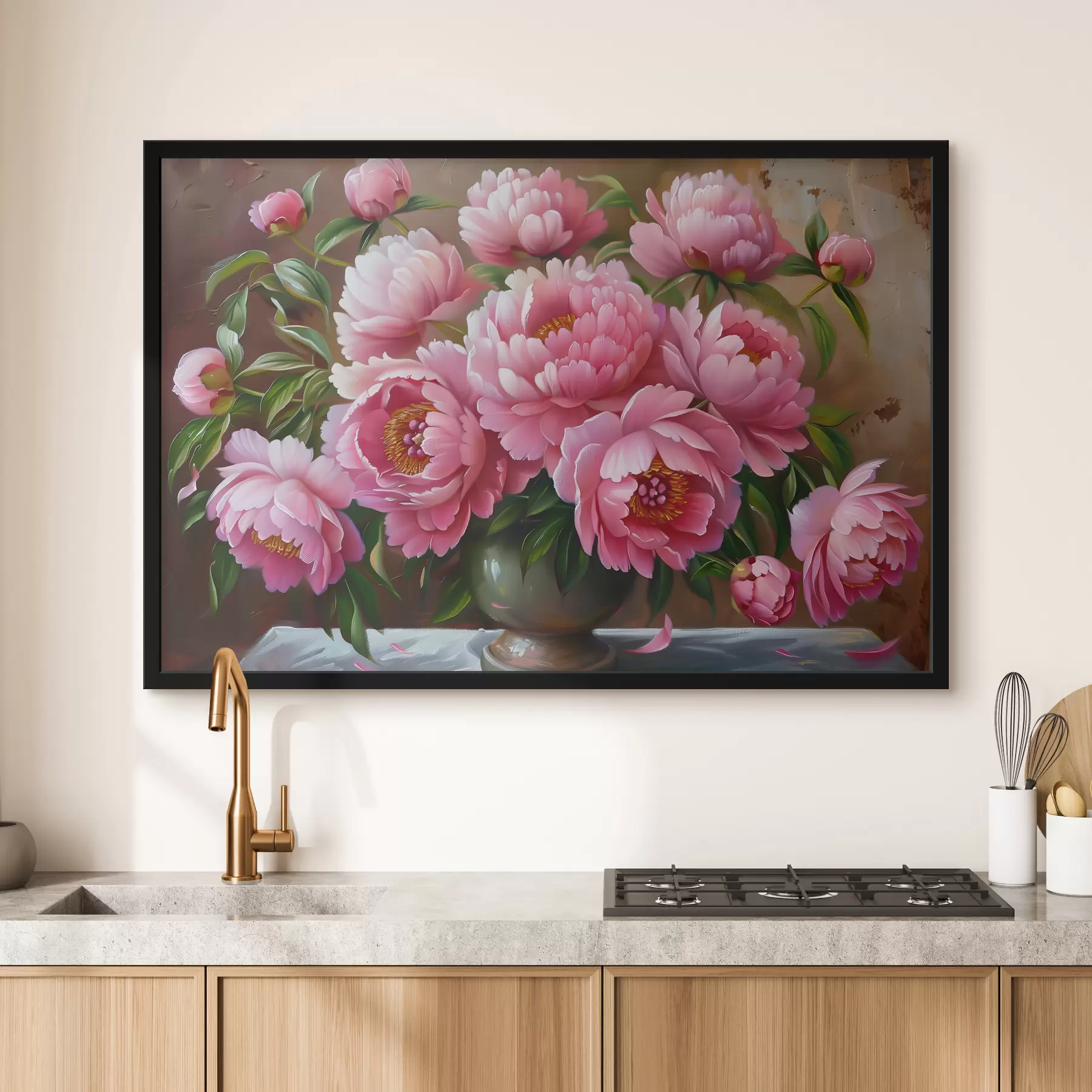 carta da parati Peonie rosa in un vaso nr. f39549