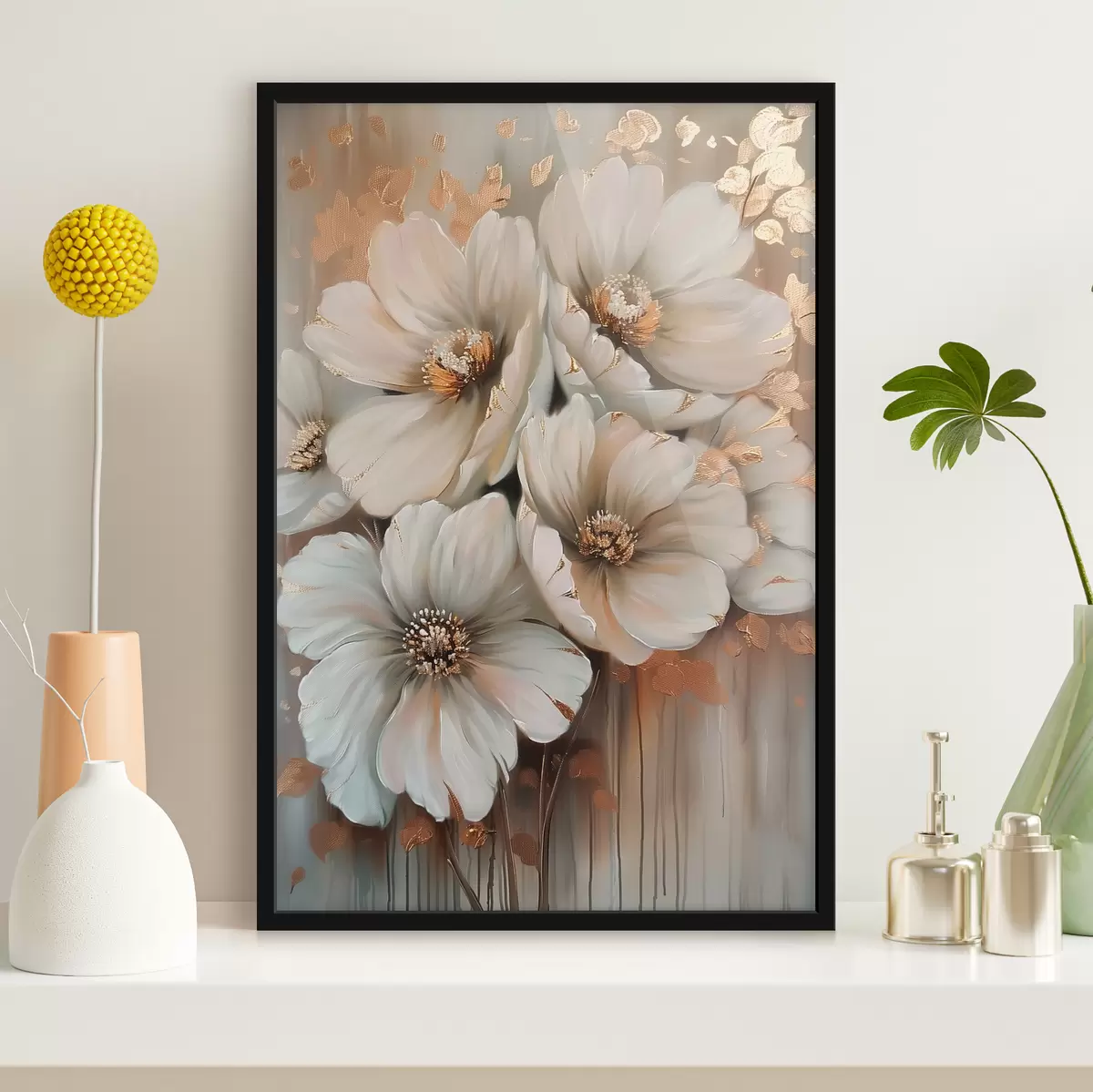 Poster fiori bianchi f39551