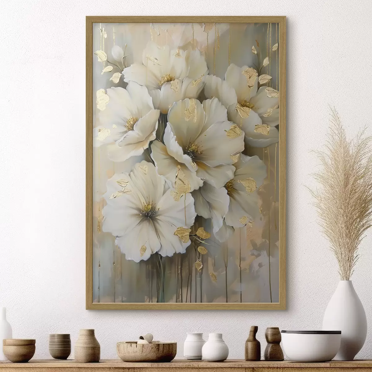 Poster fiori bianchi f39555