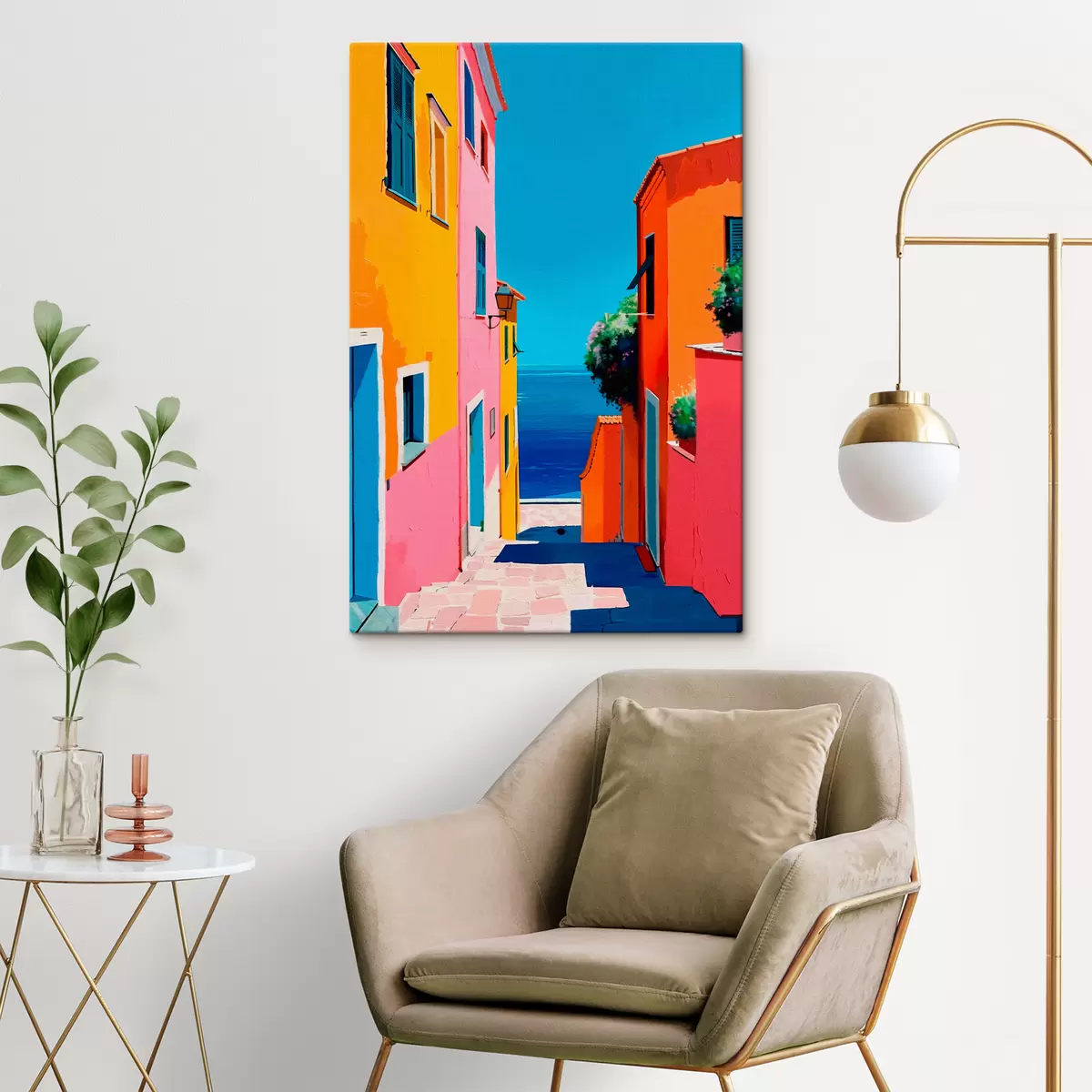 carta da parati Vista mare e strada luminosa nr. s39582