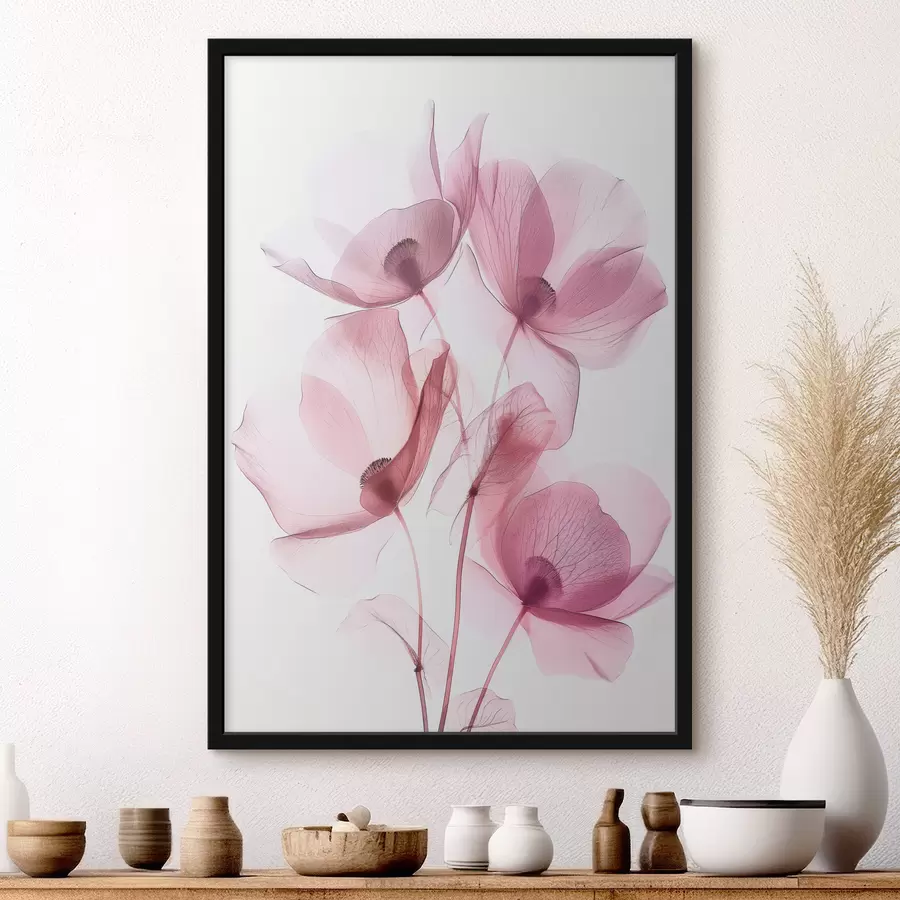 carta da parati Nuova tendenza alla moda dei fiori trasparenti nr. f39575